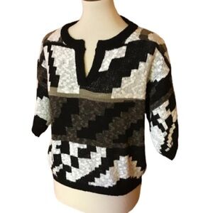 VTG  80s Op Art Slouchy Sweater